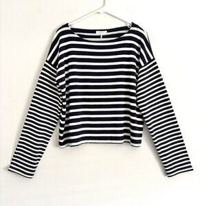 Rag & Bone Navy Blue and White Striped Long Sleeve Shirt Women’s Size Medium Top